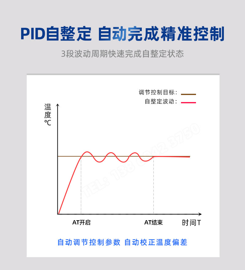 PID自整定，自動調節控制參數，自動校正溫度偏差